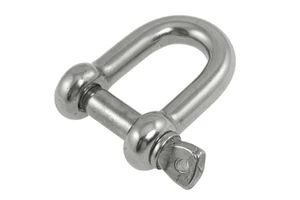 AISI 316 Acid Proof Stainless Steel and Zinc Plated Carbon Steel D Type Shackle