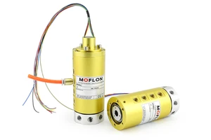Moflon 360 Degree Rotating 2 passages pneumatic rotating union rotary joints Slip Ring connection size G1/8" slip ring