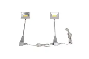 Color Adjustable Trade Show Display Lights 20W 30W 50W, Connectable LED Arm Lighting for Exhibition Booth with Mounting Clamps
