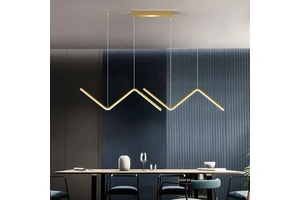 Golden Modern 28W LED Pendant Light Silica Gel Crystal Chandelier for Office Bedroom Kitchen Island Home Decor