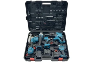 Portable High Quality Industrial Electric Tools Kit Including Cordless Drill Circular Saw Tape Measure-Lithium Battery Powered