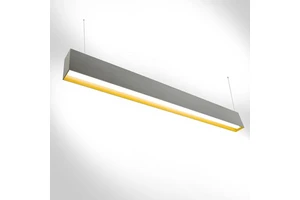 Two-tone Channel New Design Low UGR Linear Customize Direct LED Pendant Lights with Louver and Acrylic Lens