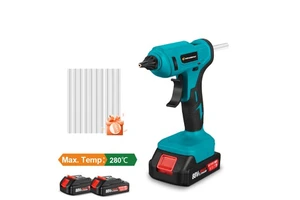 100W Cordless Electric Hot Melt Glue Gun 10pcs 11mm Glue Stick Anti-scald Nozzle Rechargeable DIY Repair Tool For Makita Battery