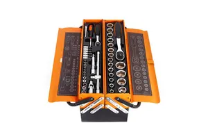 High Quality 85-Piece 20V Metal Hand Tool Box Set for Household & Car Repair Includes Ratchet Wrench Pliers OEM Customization