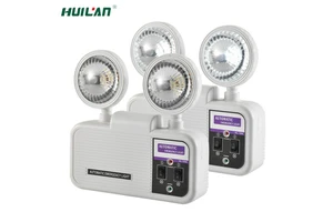 Low Power Consumption ABS Body Rotated Adjustable Cold White Corridor Garage 2*3W Dual Head LED Light Source Emergency Light