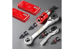 Germany Warehouse 7pcs Mini Ratchet Wrench Set , High Hardness And High Torque, Push-pull Box Is Easy To Take And Carry