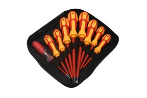 9 in 1 Industrial Grade Professional Magnetic Screwdriver Set Electrician Pocket Insulation Tool Kit with Box Packing