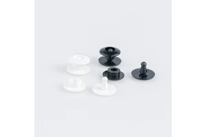 Factory Wholesale Hand Press Two Parts Clip Closure Lock Custom Plastic Fastener Snap Buttons for Wristband Tag Shoe Bag ID Card