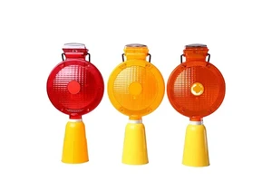 Red Color Waterproof Solar Traffic Cone Lamp