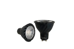 Led Condenser Gu10 Lamp Cup 2835 Chip Constant Current Wide Voltage 7w Plastic Coated Aluminum Stroboscopic Black
