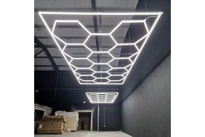 Fast Mass Production Light Garage Honeycomb Hexagonal Led Garage Ceiling Light Car Shop and Garage Working Light