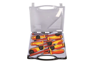 S671-08 SFREYA VDE 1000V Insulated Insulation Tools case Double Color 8pcs Phillips and Slotted Screwdriver Set Kit