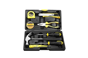 8Pcs Home Practical Tool Set with Claw Hammer Wire Cutters and Digital Tester for Basic Repairs