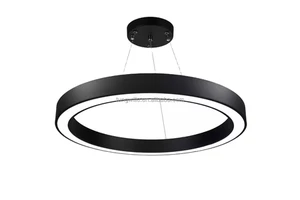 Customized Curved Ring Light Diameter 1000MM Black 1.5mm Thickness Suspended Office LED Aluminum Alloy Profile Bending Welding