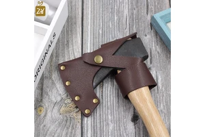 Portable Genuine Leather Axe Holder Case Foldable Tool Bag For Secure Axe Storage For Camping Outdoor Travel