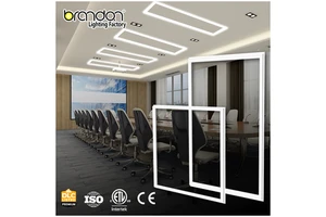 Interior Commercial 2x2 2x4ft Ceiling Low Profile Adjust Illumination CCT Lumens Antiglare Slim Led Flat Panel Borders Lighting