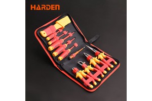 HARDEN 11-Piece VDE 1000V Insulated Tool Kit Professional Pliers & Tester for Electricians