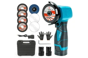 Professional Cordless Brushed Mini Electric Angle Grinder Kit Power Tool with Cutting Discs for Metal and Wood
