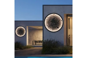 LED Wall Light Moon Dimmable Round 3D Moon Lamp Bedroom Night Light Wall Decor Lamps Indoor Light Modern LED Moon Wall Lamps
