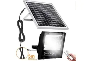100W/200W/300W High Bright LED Solar Light Waterproof Outdoor Spotlight Garden Wall Lamp Solar Flood Light Remote Control IP65
