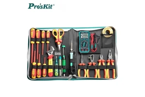 Pro'skit PK-2810H Insulated VDE Electrician Set New Energy Stainless Steel Tools CRV Case Pack for Electric Vehicle Maintenance