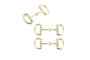 Wholesale Price Gold 15mm Double D Ring Horsebit Buckle Fashion Metal Buckles for Men Shoes