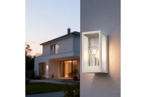Decorative Stainless Steel Waterproof Glass Shade E27 15w Ac-110-240v Vintage Garden Wall Light Lamp Outdoor