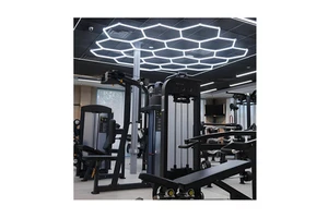 Indoor Garage Light for Auto Detailing Honeycomb Design LED Interlocking Installation for Car Wash Beauty Shop Workshops