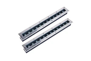 Outdoor Ip67 Waterproof 14W 42MM 304 Stainless Steel Adjustable Square Shape Linear Low Voltage Recessed Led Inground Light