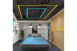 HanYin Commercial 3000k-6500k Aluminum Led Linear Light Dimming Rectangles Pendant Lights For Supermarket Office