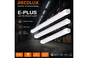 Phase Switchable 40W LED Tri Proof Light IP65 19500LM Dimmable CRI 80-90 165lm/W Industrial Lighting 5-Year Warranty for