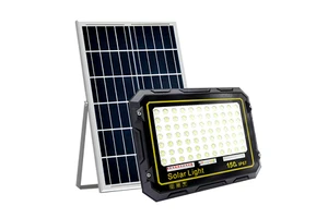 30W-300W Solar Panel LED Flood Lights with Aluminum Remote Control IP67 Rated ABS Lamp Body for Garden Lighting