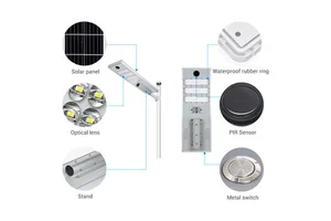 Energy Saving SMD 3030 Highway Solar Road Streetlight Waterproof Ip65 300 400 500 700 800 Watts LED Solar Street Light