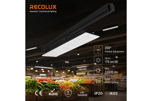 90 Degree LED Linear Track Panel Light Balanced Wide Area Lighting for Office and Retail Store