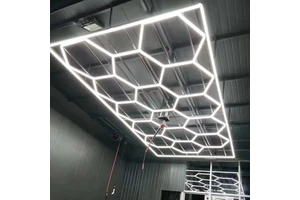 High Brightness Garage Lights Hexagonal Led Ceiling Wall Detail Lighting Auto Workshop Cellular LED Garage Lights