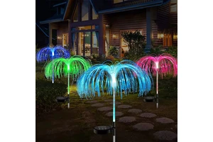 Solar Jellyfish Light Outdoor Waterproof Flowers Garden Lamp 7 Color Changing Landscape Yard Patio Pathway Christmas Light