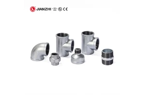 Jianzhi Adapters Pipe Fittings Connectors Galvanized Steel for Gas Systems Gi Bend 45 Degree Tee Boat Flange Pipe Fittings