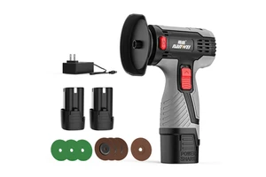 16.8V 3-inch Cordless Brushless Trigger Angle Grinder 18000rpm CNC Polisher Grinding Disc DIY Industrial Use 2.0AH Battery
