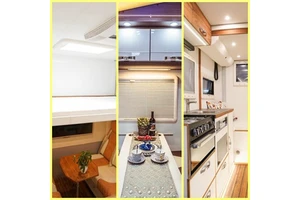 DC12V Modern Design LED Recessed Ceiling Light Ultra-Thin 3.6inch White LED RV Camper Trunk DC Low Voltage Lighting