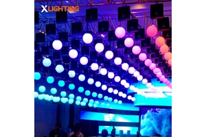 DMX512 Led Kinetic Ball with Winch System RGBW Hanging Art Lighting LED Kinetic Lights