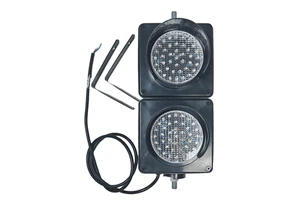 Lightweight PC LED 100mm Red/Green 2-Light Traffic Light Housing L-Bracket Mount 300M Visibility 2-Year Warranty High Intensity