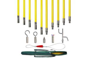 High Voltage 10PCS/Set Portable Safety Wall Electrical Wires With Hook Rods Tool Insulation Tube Stick