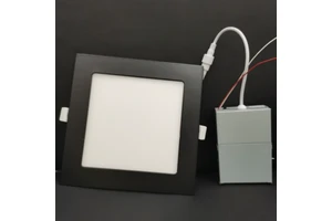 Black Pot light 6inch 12W Ultra-thin Square Panel Light 100-130V 100-277V 100-347V 0-10v Triac Dimmable 5CCT DIP Switch ETL ES