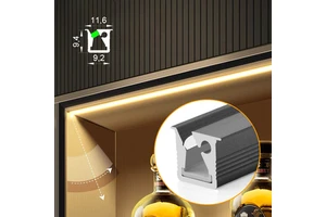 Factory Price 45-Degree Obliquely Illuminate Profile LED Strip Light T5 Recessed LED Kitchen Cupboard Cabinet Strip Lights