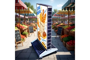 Customized Commercial Street Solar LED Signboard; Custom Waterproof Outdoor LED Solar Advertising Light Box.