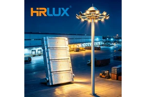 Factory Custom OEM 500W IP66 Waterproof 25m/30m Hot Dip Galvanized High Mast Light Logistics Yard LED Flood Lighting