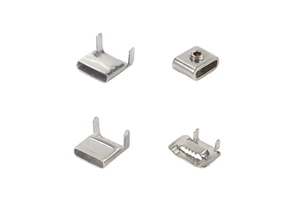 304 Stainless Steel Self-Locking Clasp Buckle 100mm for Industrial Banding Strapping Belt