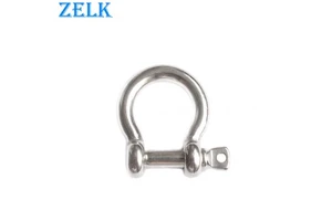 High-Polished Stainless Steel Bow Shackle with Pin Rigging Hardware for Marine and Mining Applications