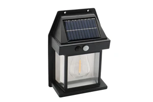 IP65 Rated Outdoor Solar Wall Light Motion Sensor 3-Mode LED Waterproof Porch Lights for Garden/Patio/Fence/Shed 5000K Daylight