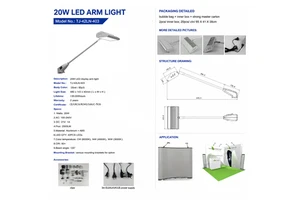 Exhibit Arm Light High CRI Booth Spotlight Universal Clamp for Product Display Exhibition Stands and Marketing Events